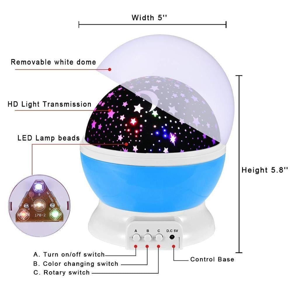 Cosmos Prosjektor Natt Stjerner Lampe | Luvikno