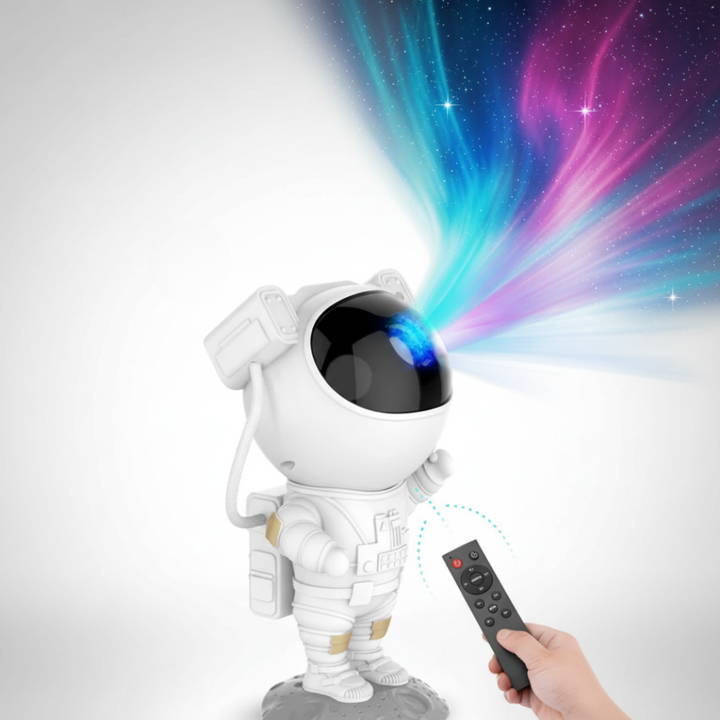 Stjerneprosjektor Astronautlampe Justerbart LED Nattlys Galakse Luvikno
