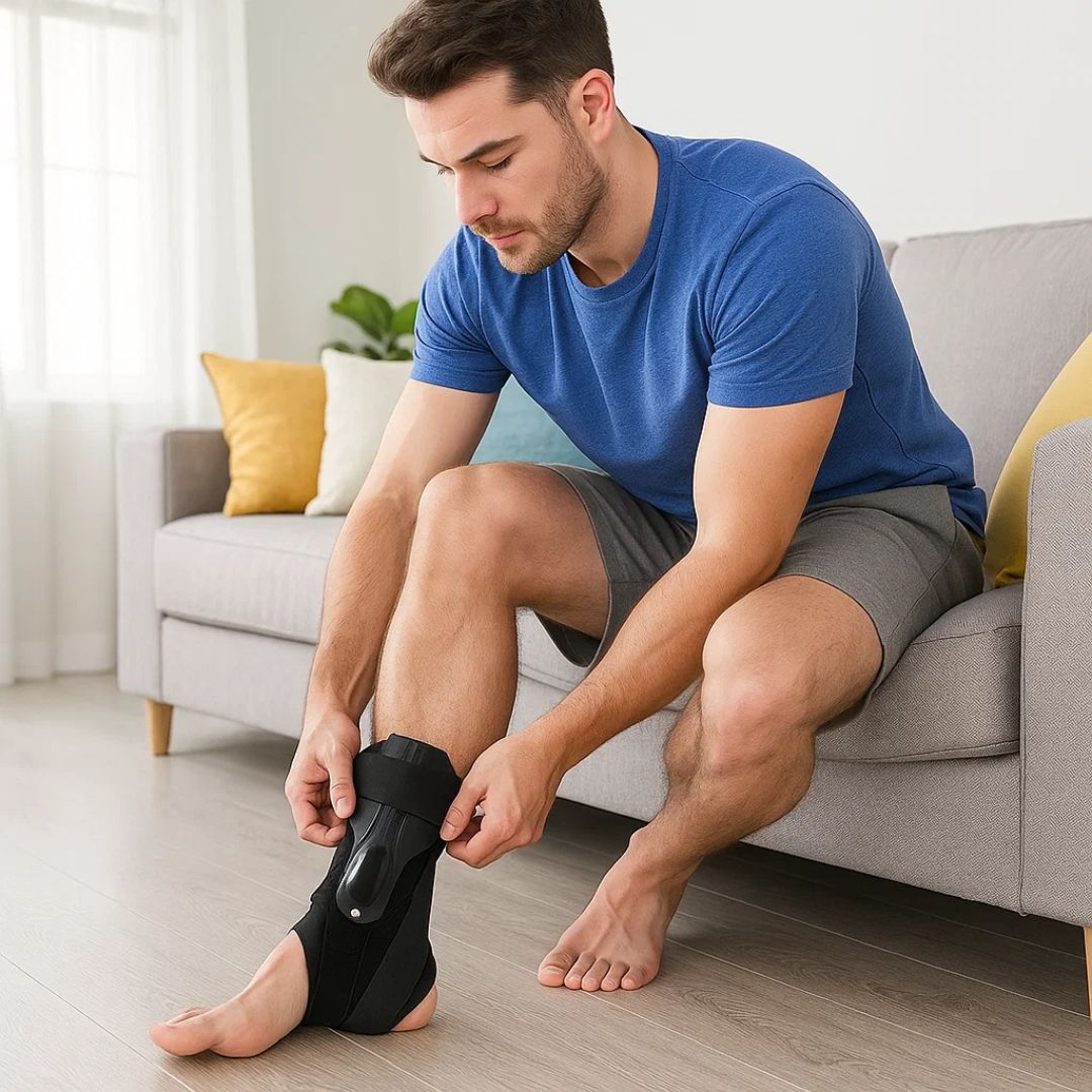 SteadyStep | Ankelstøtte | Sprainsstabilisering – Myk lavprofilsstøtte – Forebygger vridning – Fremskynder bedring – Reduserer hevelse Luvikno