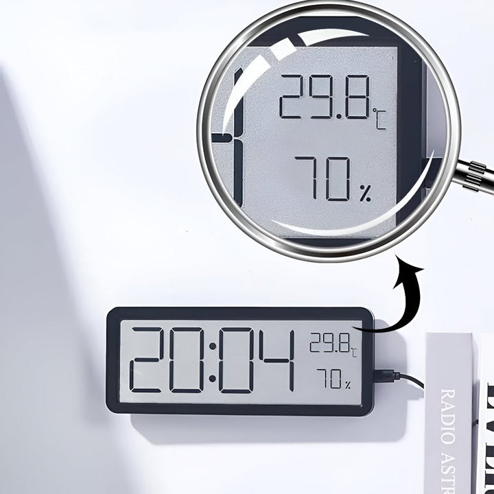 Digital LED Vekkerklokke – Stor Skjerm med Temperatur og Fuktighet | Luvikno