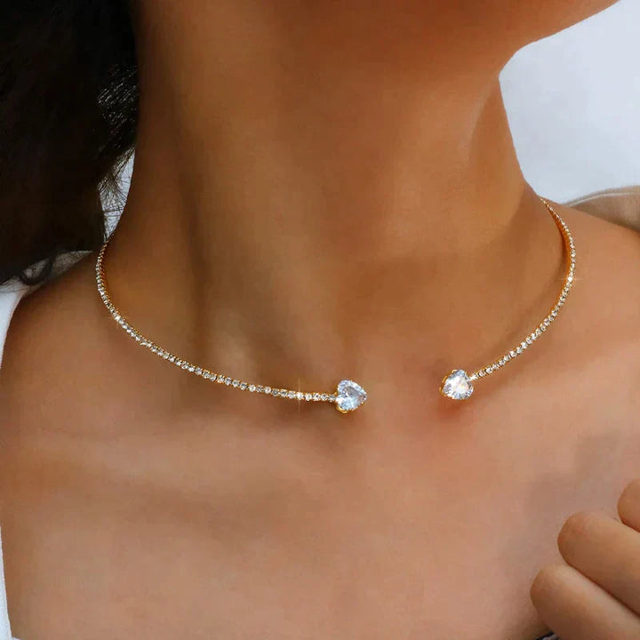 Strålende Choker-Halskjede med Vakre Steiner | Unik Tilbehør! Luvikno