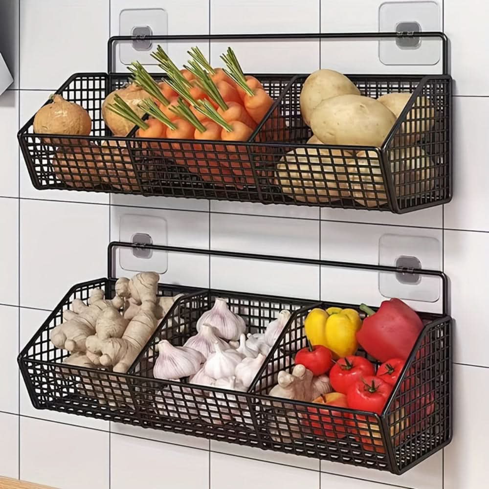 Luvikno | Wall-mounted wire kitchen storage basket