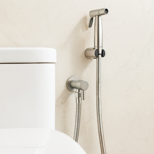 Luvikno | Rustfritt Stål Bidet Spray AquaNova – Hygienisk Toalett Dusj Spray med Veggholder