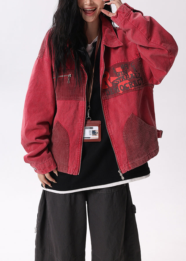 Luvik | Roter Peter-Pan-Kaulus Taskupatchwork Puuvillakatteet