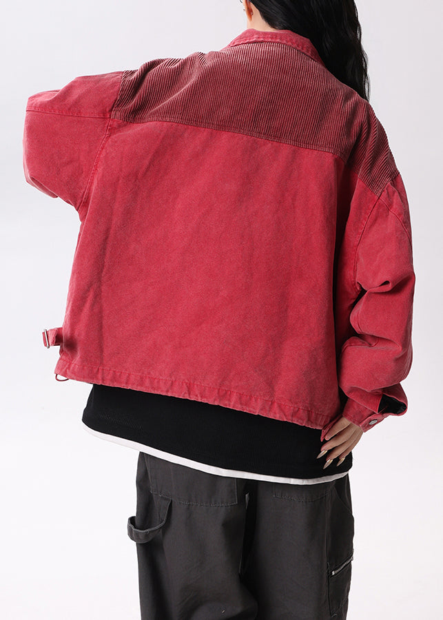 Luvik | Roter Peter-Pan-Krave Lommepatchwork Bomullstørkler