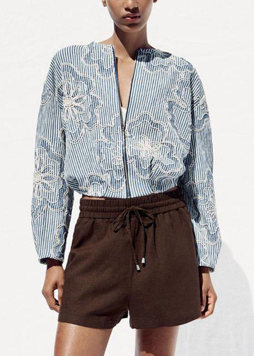 Luvik | Sininen alkuperäinen muotoilupua untuvatakki vetoketjulla