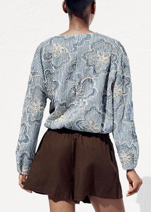 Luvik | Blå original design pufferjakke med glidelås