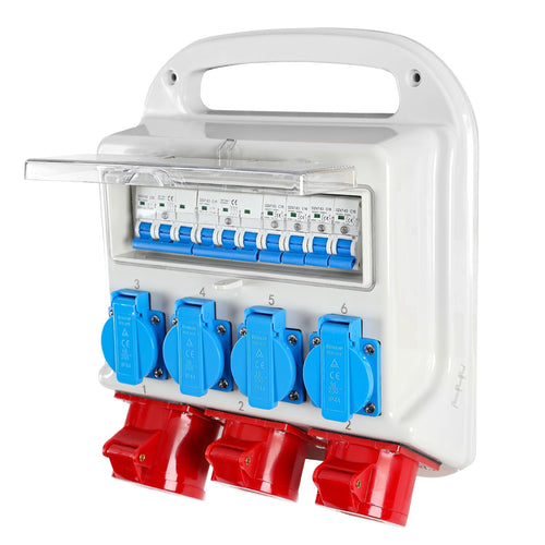 Veggdistrubutør 2 x CEE 16A 400V + 1 x CEE 32A 400V + 4 x 230V 5 Pol | Luvikno
