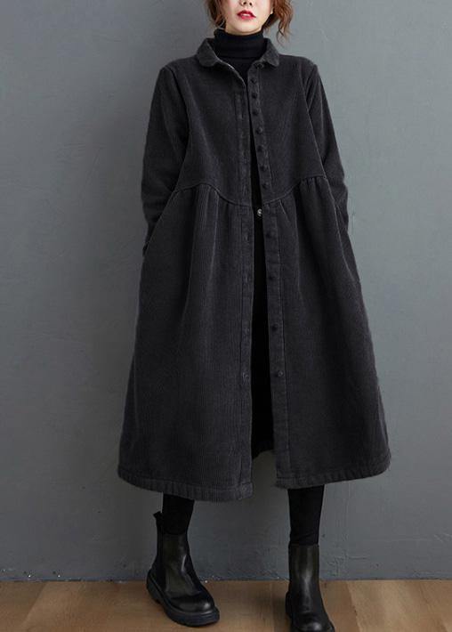Luvik | jakke trench tynn pluss-størrelse tykk svart oversized