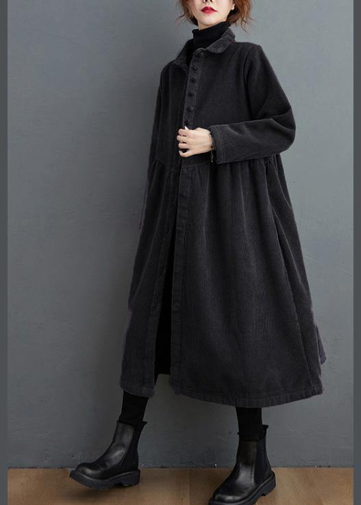 Luvik | jakke trench tynn pluss-størrelse tykk svart oversized