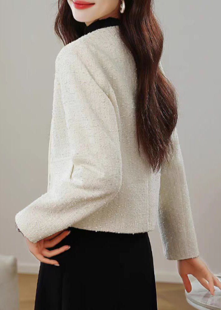 Luvik | Aprikoosit O Kaulus Kiinalainen Puuvilla Takit