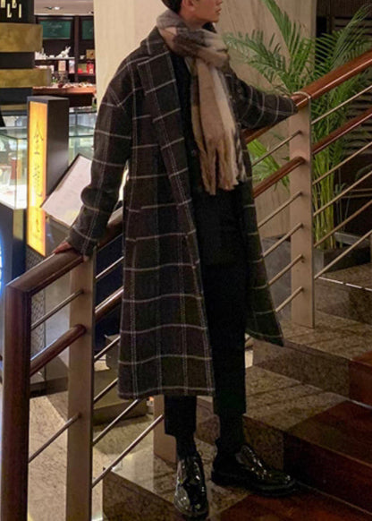 Luvik | Kaffeekaro Vyö kiinnitetty villasta miehille tarkoitetuille takkeille Talvi