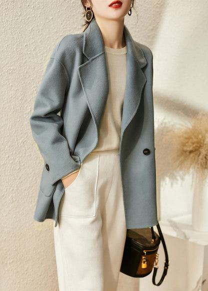 Luvik | Vaaleansininen Peter Pan -kaulus Taskut Patchwork Villa Takit