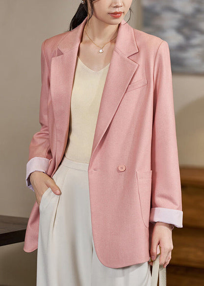 Luvik | Kaksiriviset vaaleanpunaiset spandex-takit käänteillä ja taskuilla