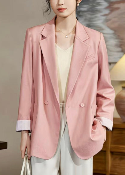 Luvik | Kaksiriviset vaaleanpunaiset spandex-takit käänteillä ja taskuilla