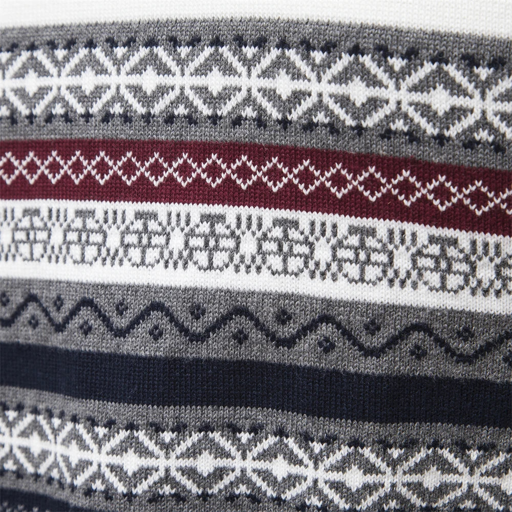 Luvik | Sweatshirt - Herre retro-mønstret collegegenser med behagelig og unik design