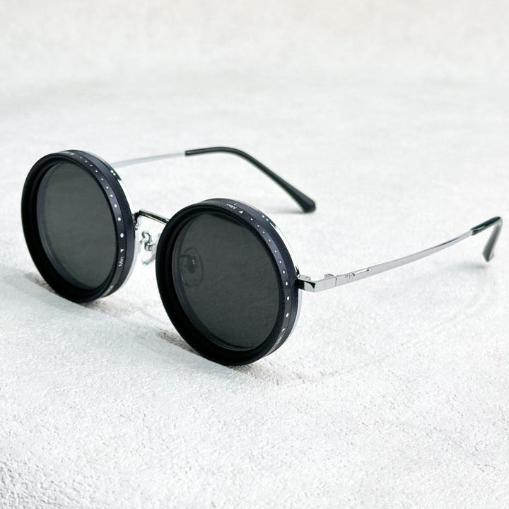 VisionRound Polariserte Solbriller – Unisex Retro Design med Justerbart Lysfilter | Luvikno