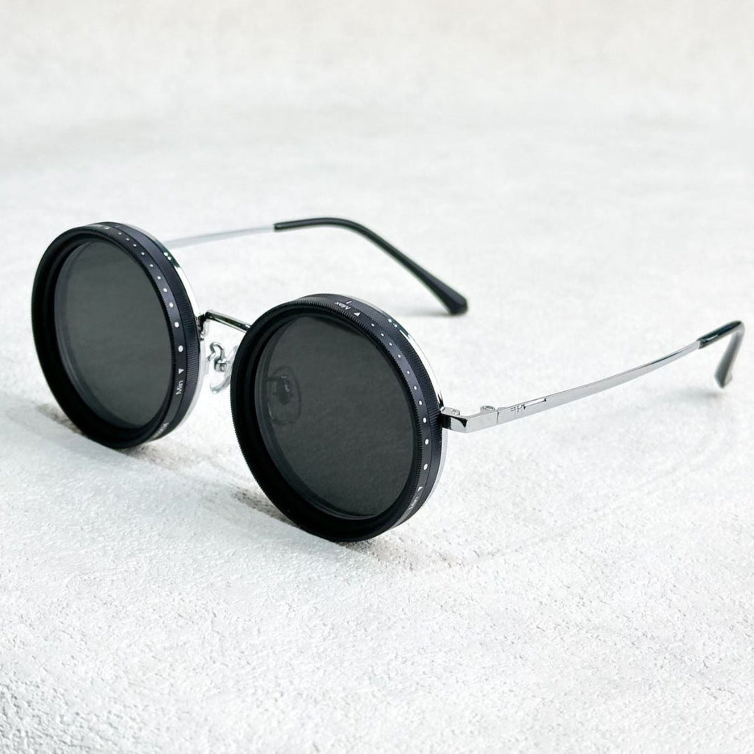 VisionRound polariserte solbriller – Unisex retro design med justerbart lysfilter | Luvikno