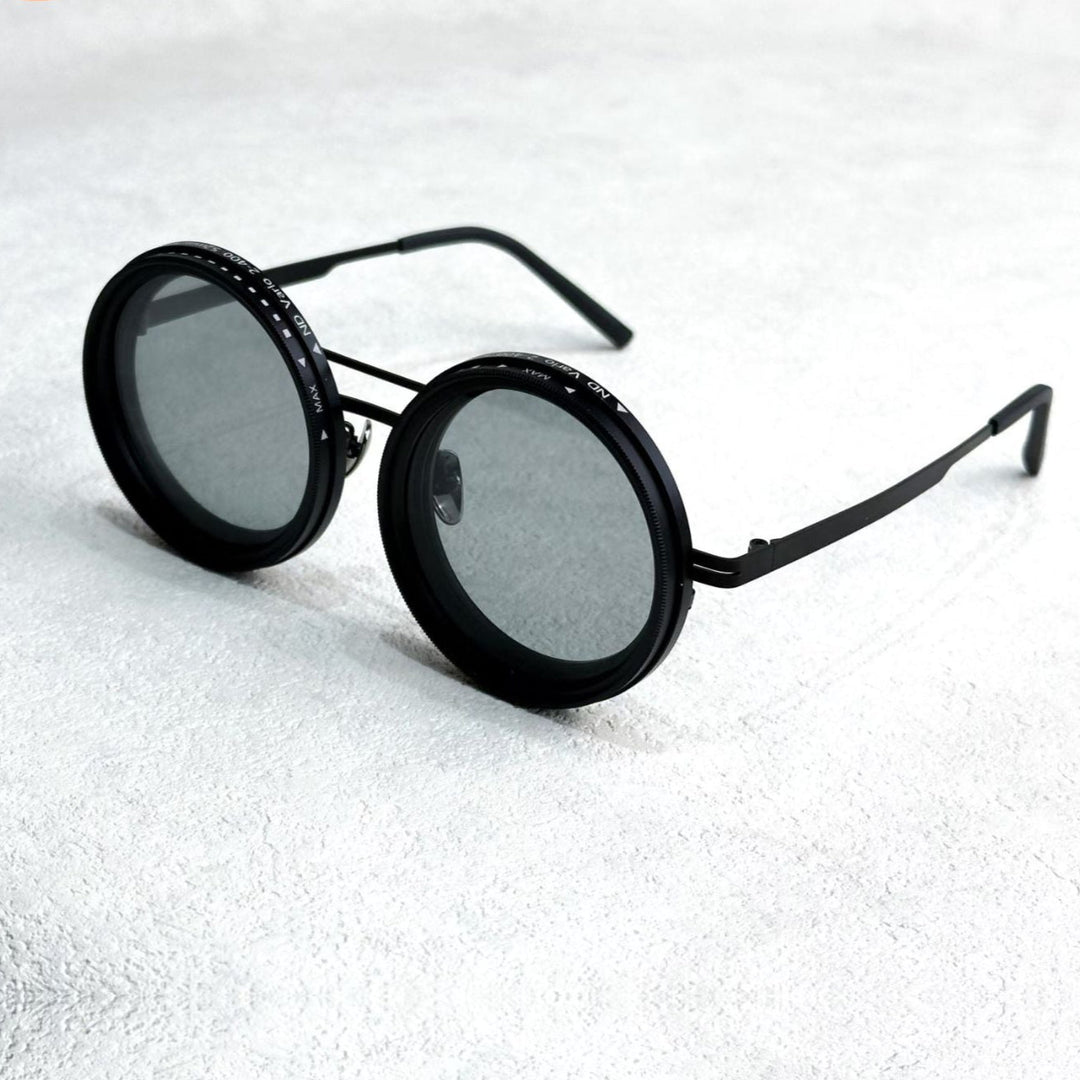 VisionRound Polariserte Solbriller – Unisex Retro Design med Justerbart Lysfilter | Luvikno