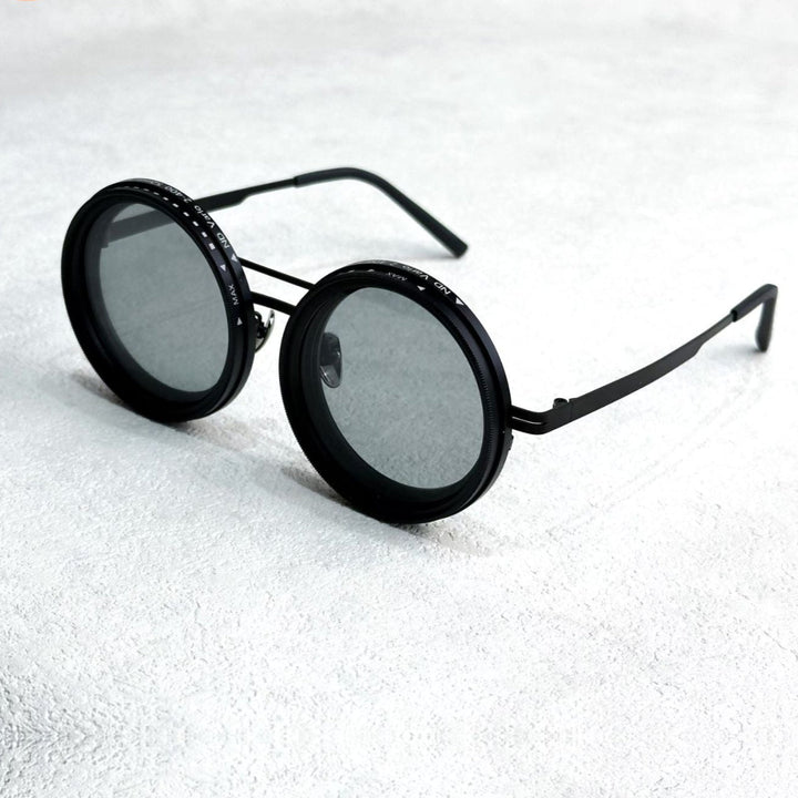 VisionRound Polariserte Solbriller – Unisex Retro Design med Justerbart Lysfilter | Luvikno