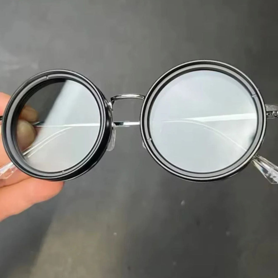 VisionRound polariserte solbriller – Unisex retro design med justerbart lysfilter | Luvikno