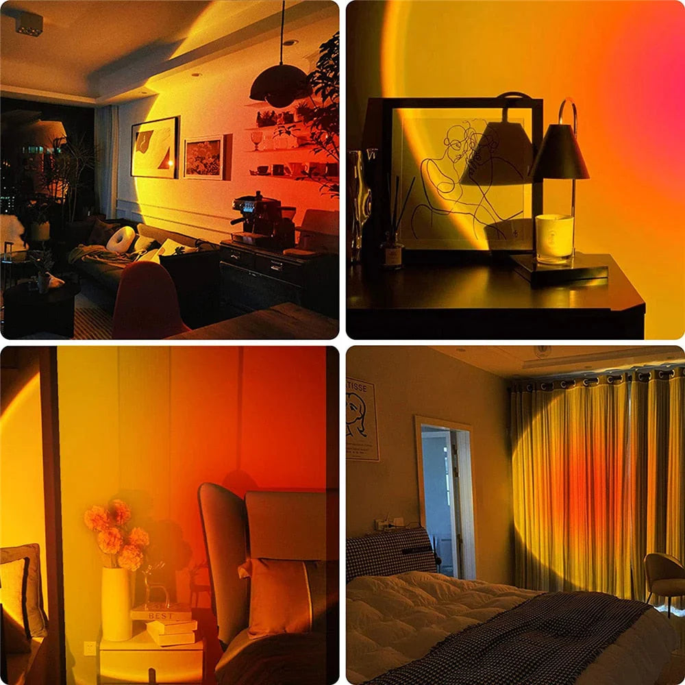 Sunset lampe med 4 farger - GlowSphere | Luvikno