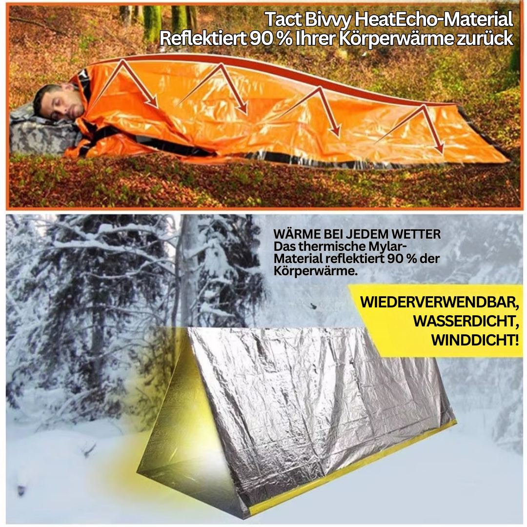 Luvikno | Vanntett nød-sovepose – SurvivalShield Bivy