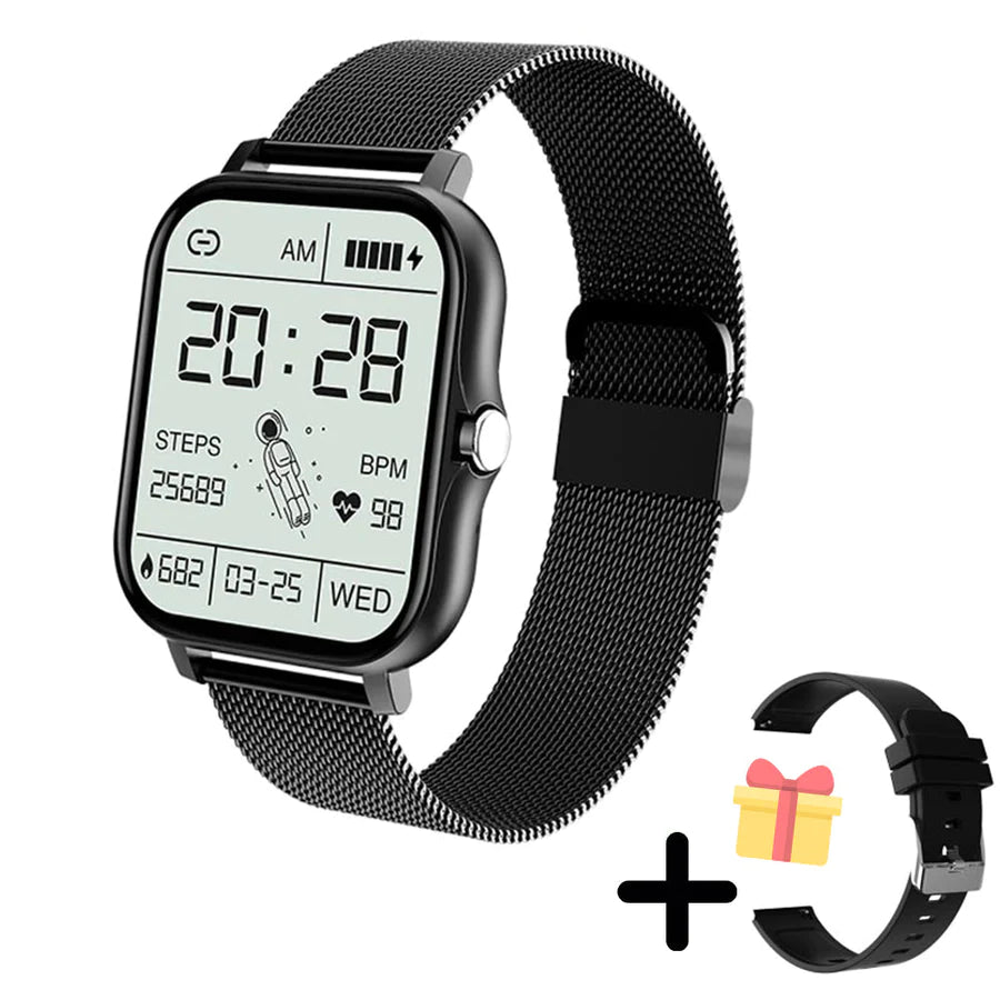 Luvikno | Gullklokke - Multifunksjonell Digital Smartklokke