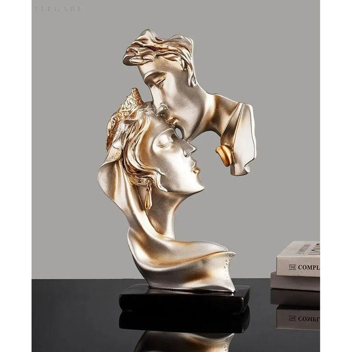 Sweet Kiss - Panneklem-kysende Kjærlighetspar Statue | Luvikno