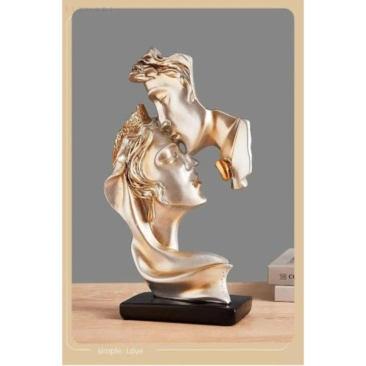 Sweet Kiss - Panneklem-kysende Kjærlighetspar Statue | Luvikno