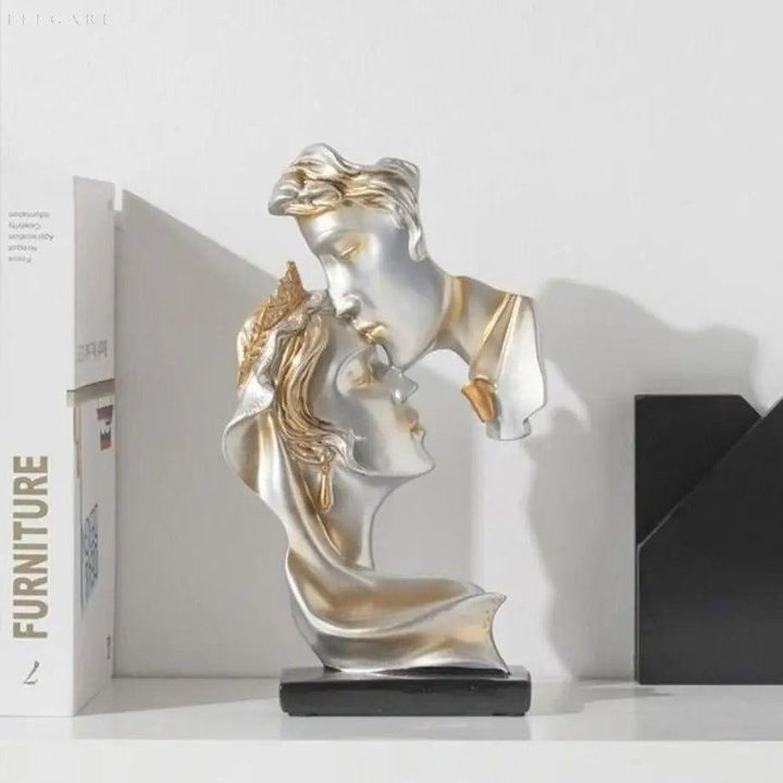 Sweet Kiss - Panneklem-kysende Kjærlighetspar Statue | Luvikno
