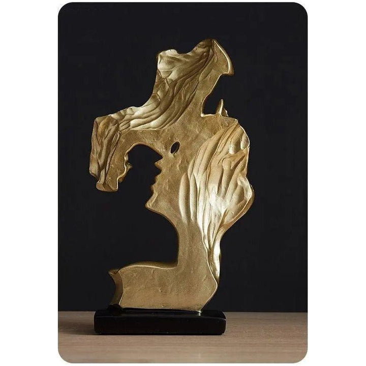 Sweet Kiss - Panneklem-kysende Kjærlighetspar Statue | Luvikno