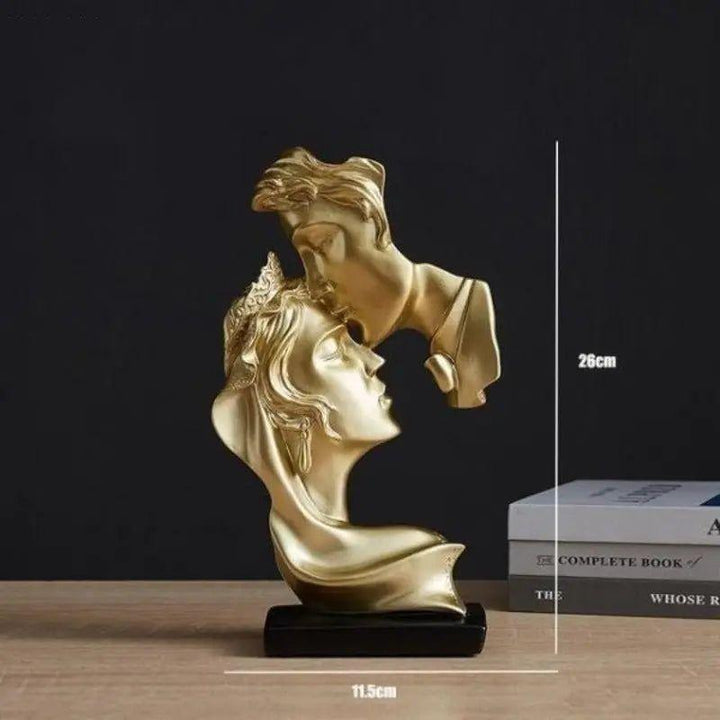 Sweet Kiss - Panneklem-kysende Kjærlighetspar Statue | Luvikno