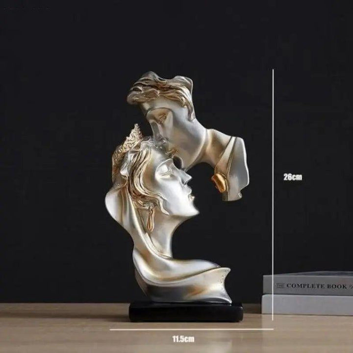 Sweet Kiss - Panneklem-kysende Kjærlighetspar Statue | Luvikno