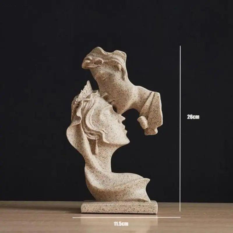 Sweet Kiss - Panneklem-kysende Kjærlighetspar Statue | Luvikno