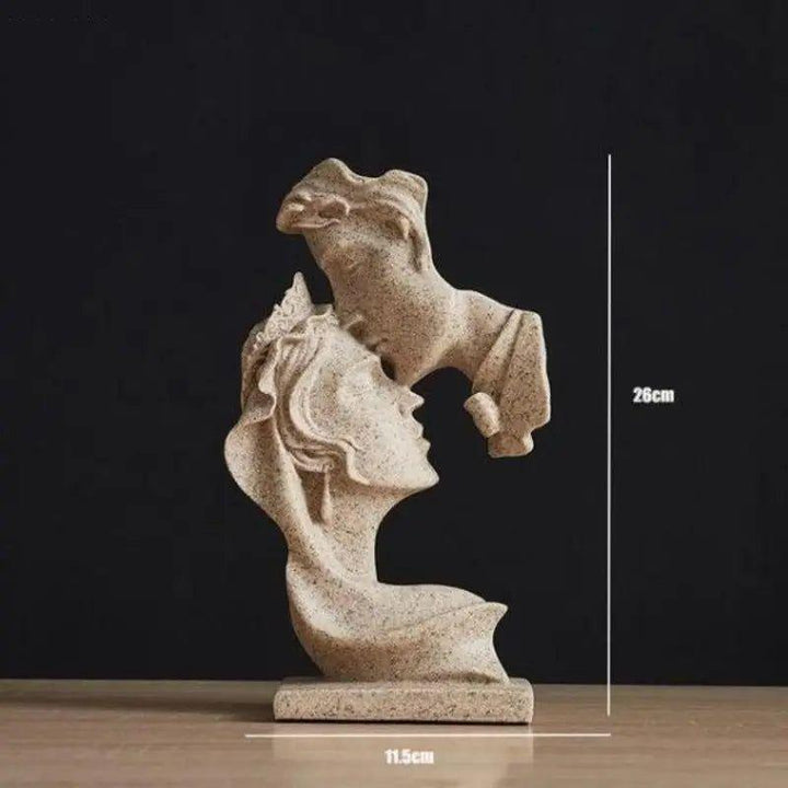 Sweet Kiss - Panneklem-kysende Kjærlighetspar Statue | Luvikno