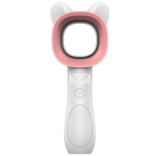 Cartoon Håndholdt Vifte Bladfri USB Mini Lading Skrivebord Portabel Vifte (Hvit) | Luvikno