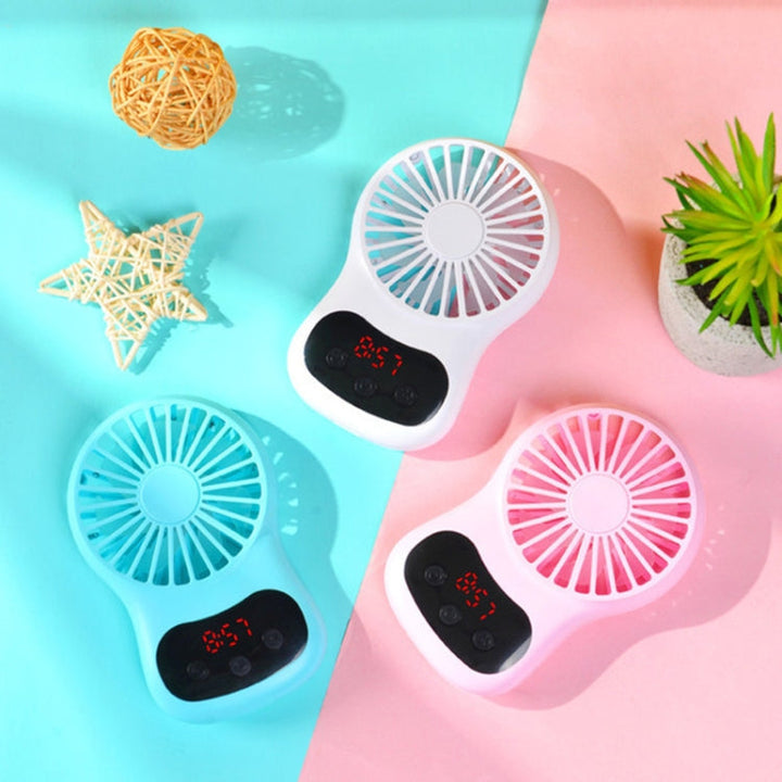 Multifunksjonell Klokke Liten Vifte Kreativ Desktop Mini USB Vifte (Hvit) | Luvikno