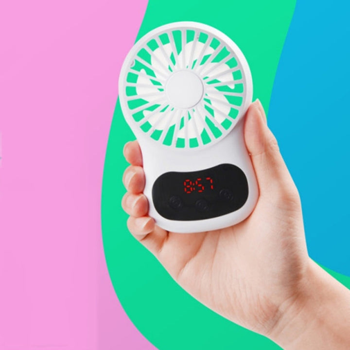 Multifunksjonell Klokke Liten Vifte Kreativ Desktop Mini USB Vifte (Hvit) | Luvikno
