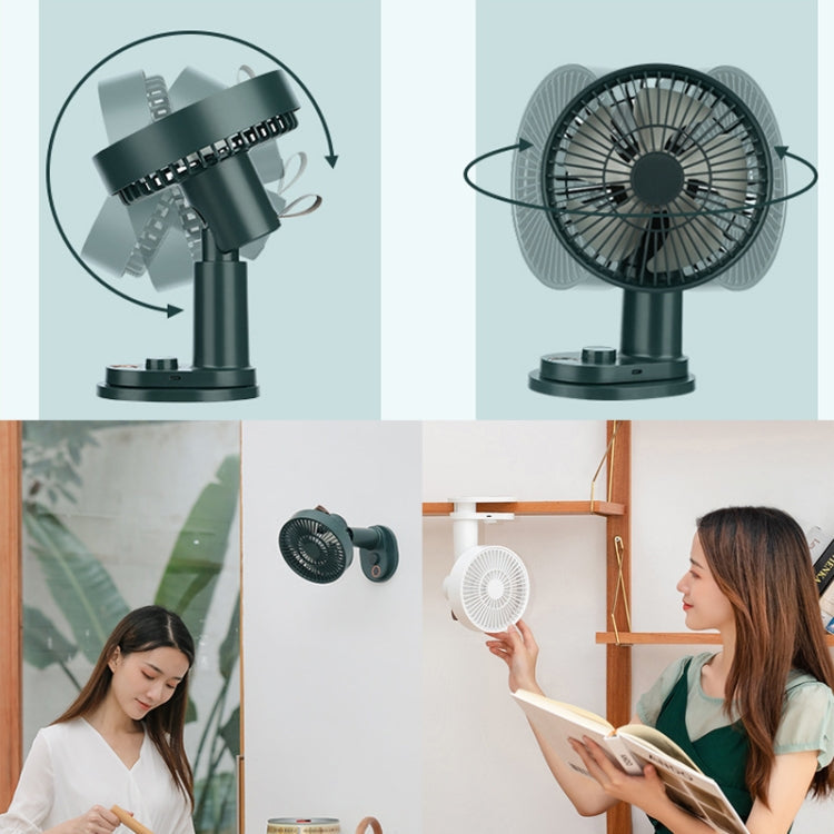 Smart Remote Control Usb Charging Shaking Head Desktop Fan Stroller Clip Fan(Green) | Luvikno