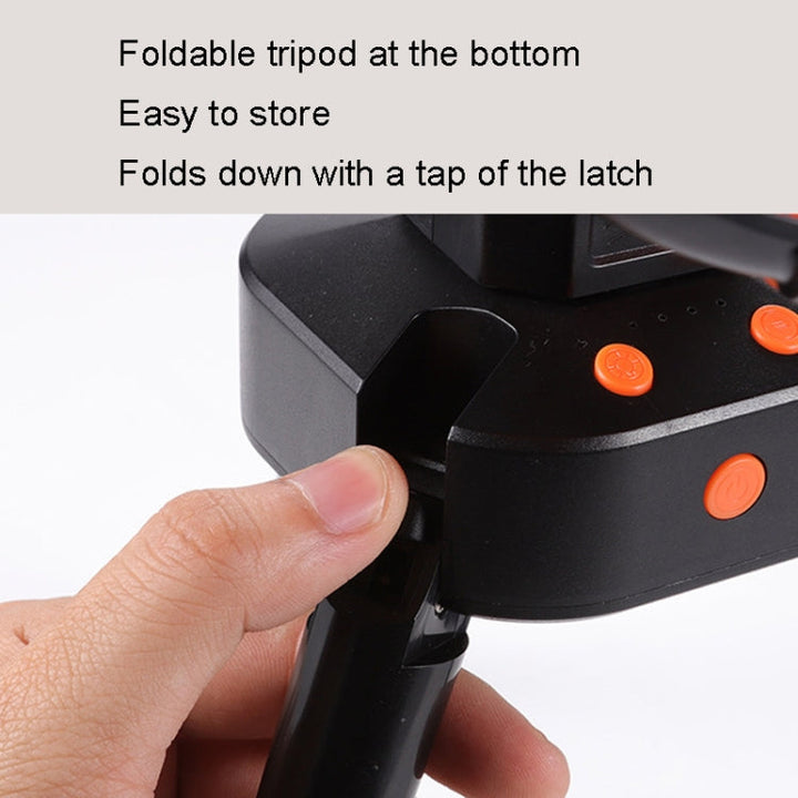 Utendørs Camping USB Ladevifte Telt Svinghodevifte med Stativ LED Lys (Svart) | Luvikno