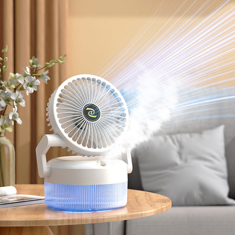 USB-ladbar sammenleggbart skrivebord sprayfukter vifte med nattlys (Grønn) | Luvikno