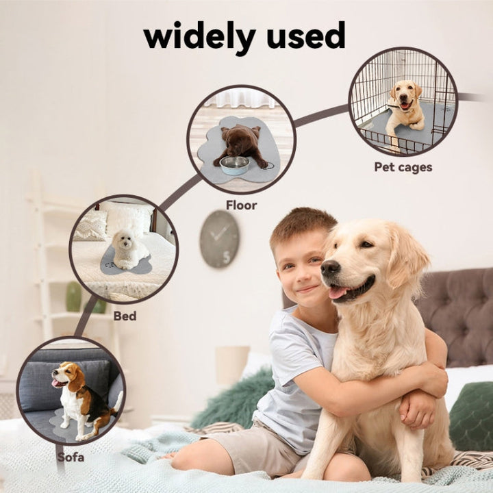 Sommer Pet Cooler Pad Hunder Sove Pad Anti-Skli Ripemotstandsdyktig Kjølematte, Størrelse: 50x70cm(Beige) | Luvikno
