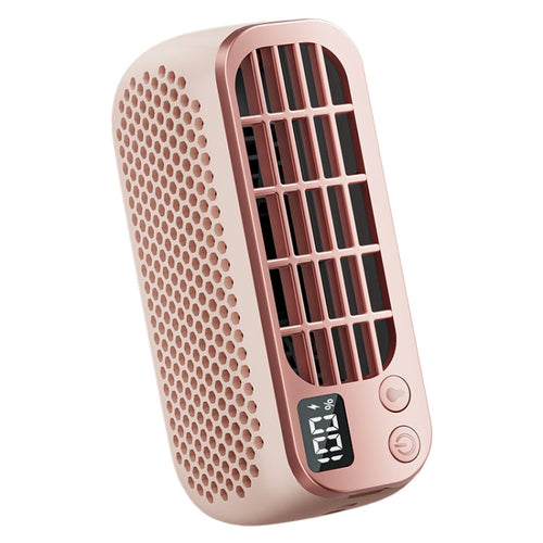 USB-lading Digital Display Bærbar Bladeless Utendørs Mini Nattlys Vifte (Rosa) | Luvikno
