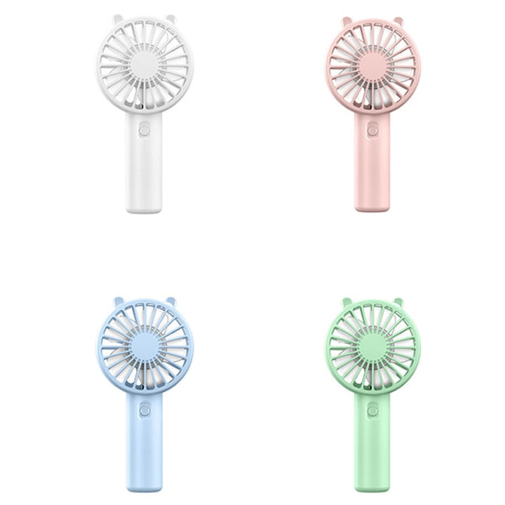 Mini USB Håndholdt Vifte Oppladbar Bærbar Skrivebord Telefonholder (Rosa) | Luvikno