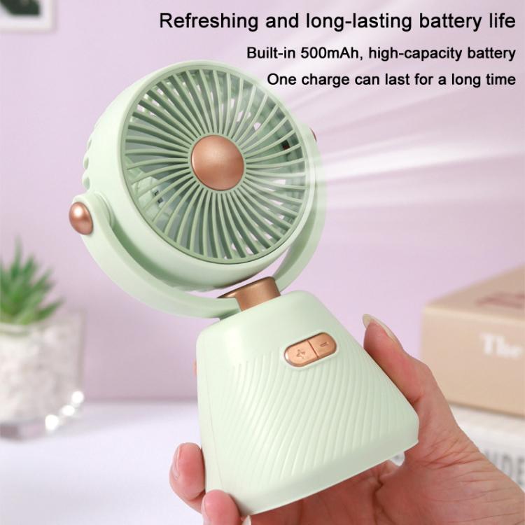 Desktop 100-speed Mini Student Bedroom Fan Portable USB Rechargeable Desktop Small Fan(Beige) | Luvikno