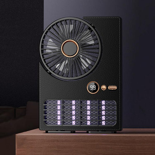 2-i-1 Husholdnings Elektrisk Vifte Myggdreper Lampe LED Digital Bordvifte, Farge: Plug-in Svart | Luvikno