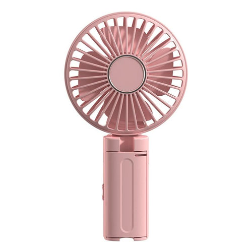 Folding Hanging Umbrella Fan USB Håndholdt Bærbar Parasol Klippvifte Kompakt Skrivebordsvifte (Rosa) | Luvikno