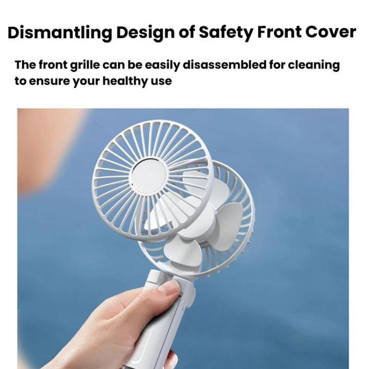 Folding Hanging Umbrella Fan USB Håndholdt Bærbar Parasol Klippvifte Kompakt Skrivebordsvifte (Rosa) | Luvikno