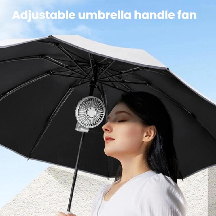 Folding Hanging Umbrella Fan USB Håndholdt Bærbar Parasol Klippvifte Kompakt Skrivebordsvifte (Rosa) | Luvikno